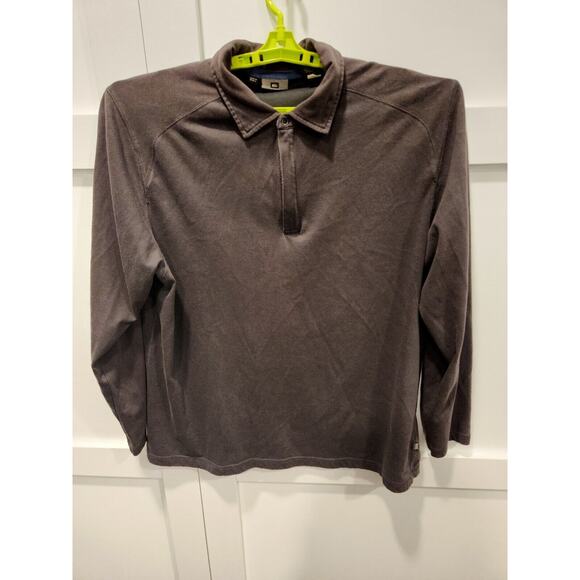 REI Polo Mens XL Gray UPF 50 UV Protection Long Sleeve Organic Cotton Gorpcore - Picture 1 of 8